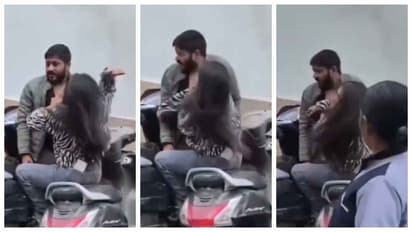 woman slaps boyfriend