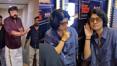 Divya Prabha imitates jayaram outside theatre playing Masthishka Maranam viral video