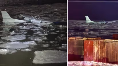 plane makes emergency landing in icy Hudson River
