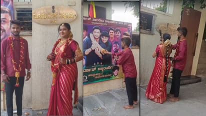 Actor Darshan Fans Newlyweds worship