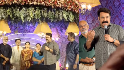 mohanlal about blessy at his sons wedding venue viral video