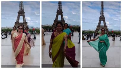 Indian Women's Ramp Walk At Eiffel Tower