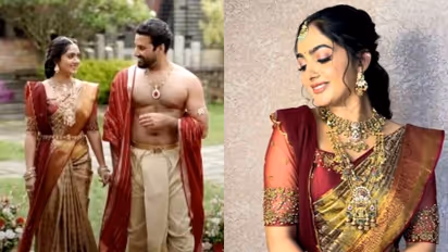 binny sebastian as traditional hindu bride noobin johny in vijau devarakonda style photoshoot video