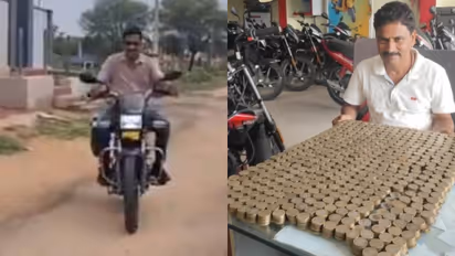 10 rupee coins used to buy bike
