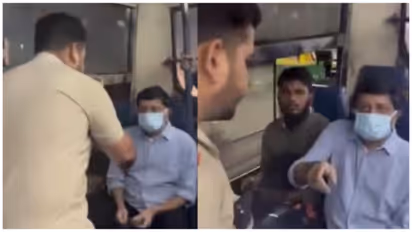 bus conductor suspended