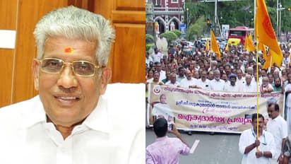 G Sukumaran Nair supporters rally