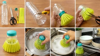 Plastic Bottle Dish Scrubber