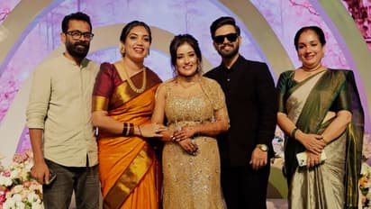 Shaitya Santhosh attended anumol anukuttys wedding reception