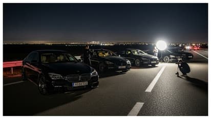 Highway Blocked By Luxury Cars