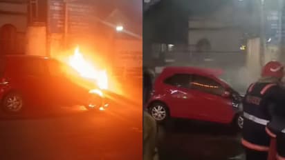 Car from Ernakulam to Trivandrum catches fire at Attingal
