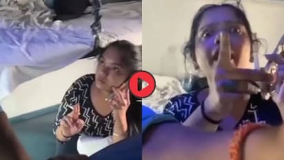 Women smoking in train