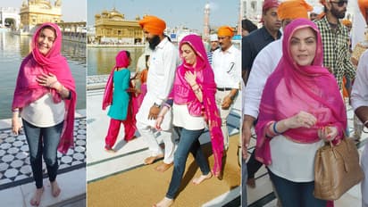 Nita Ambani Wear Tshirt And Bandhani Dupatta At The Golden Temple Amritsar