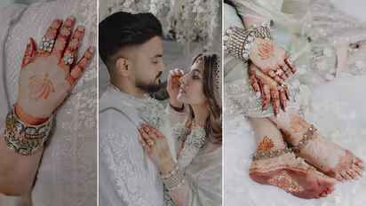 Mehndi designs trendy Ideas for modern bride like Hina Khan