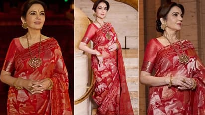 Nita Ambani Wears Sindoori Silk Saree choose Same Design option in 1000 Rs budget
