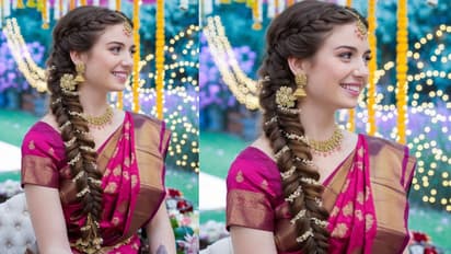 Lace hairstyle for Indian bridal look