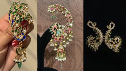 Affordable peacock design earrings under 200