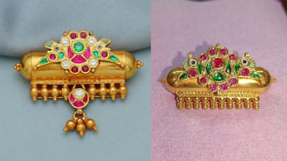 Gold Dholki pendant mangalsutra designs for modern brides