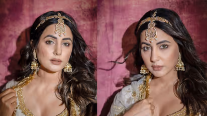 Stylish Sheesh Phool accessories for green lehenga choli look