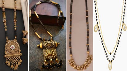 Antique Gold Mangalsutra Cum Necklace Designs Ideas