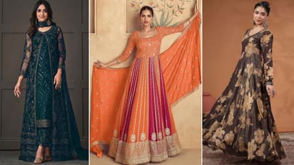 floor length salwar suit readymade design for Ganpati festival 2025