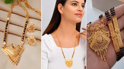 500 Rs Gold Plated Mangalsutra Designs for Hartalika Teej