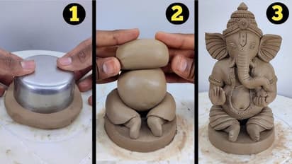 How to make Ganesha from DIY Clay on ganesh chaturthi