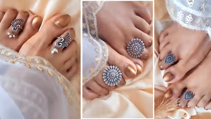 Black Tone Silver Toe Ring Wide Designs