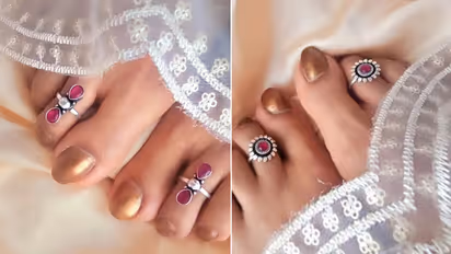 Oxidised Toe Ring Adjustable Designs