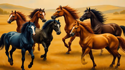 Seven Horses Painting Vastu