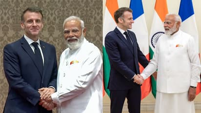 modi macron photo