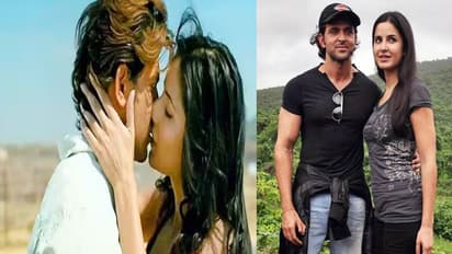 katrina kaif first on screen kiss hrithik roshan