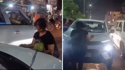 Woman Blocks Car In Jabalpur After Driver Calls Her Didi, Causes Nearly Hour-Long Traffic Jam (WATCH)