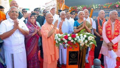 Finance Minister Nirmala Sitharaman in Saryu Aarti in Ayodhya