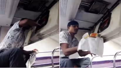 Man Opens Train AC Vent, Finds It Stuffed With Trash