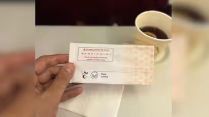 Delhi Flyer Spots Mystery Numbers on Air India Cutlery