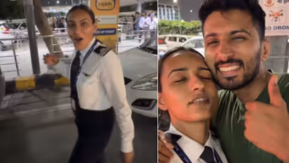Watch: Husband Picks Up Pilot Wife From Delhi Airport With Dream BMW, Her Reaction Wins Hearts