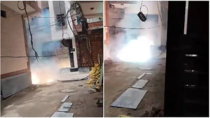Delhi Street Turns Into A Nightmare As Overhead Wires Clash, Spark And Break Into Smoke