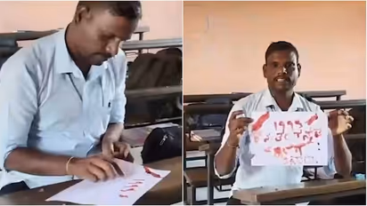 Kannada Teacher Writes Letter In Blood To Demand Government Aid For School On Verge Of Closure