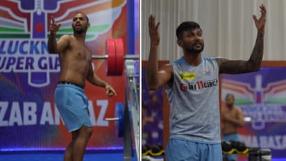 Lucknow supergiants player dances after qualifying for playoffs