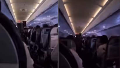 Passenger records blinding flash in cabin as lightning strikes plane over Chile