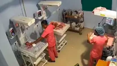 nurses in an Assam shielding newborn babies earthquake