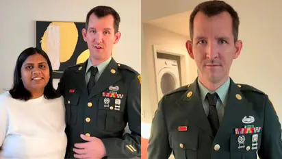Indian Woman with Her US Army Husband