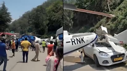 Helicopter crash lands in Rudraprayag
