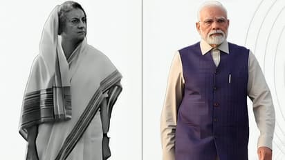 Collage of Indira Gandhi and Narendra Modi