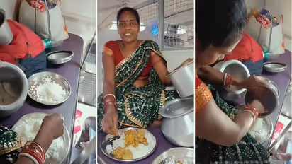 Food on Train Viral Video Woman Serves Homemade Chicken And Rice To Family From Pots Sparks Civic Sense Debate