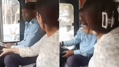 Delhi Bus Clash Viral Video Woman Misbehaves with Driver After He Refuses To Stop the Bus Mid Road