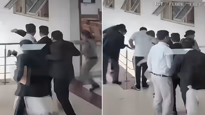 Dehradun Family Court Viral Video Woman Jumps From First Floor After Husband Dispute Hearing
