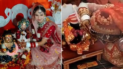 UP Woman Marries Lord Krishna Idol After Taking Ring As Divine Sign