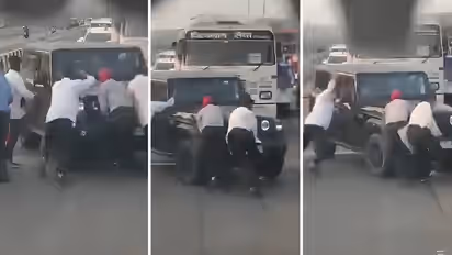 Uttarakhand Thar Road Rage Viral Video Haridwar Rishikesh Route Driver Runs Over People On Motichur Flyover Flees