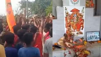 Howrah Mandir vandalised video photo